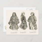Rechtsjurk, Louis XIV, XV en XVI Briefkaart (Voorkant / Achterkant)