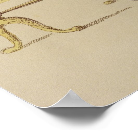 Rechtsjurk, mode bord van Ackermann's Reposi Poster (Hoek)