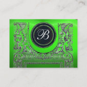 RECHTSKANTOOR, ADVOCAAT Monogram groen Visitekaartje (Achterkant)
