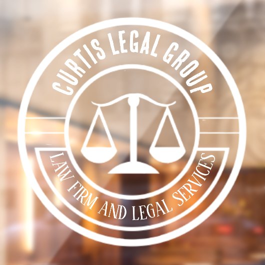 Rechtskantoor en juridische diensten Aangepaste be Raamsticker (Vel 2)