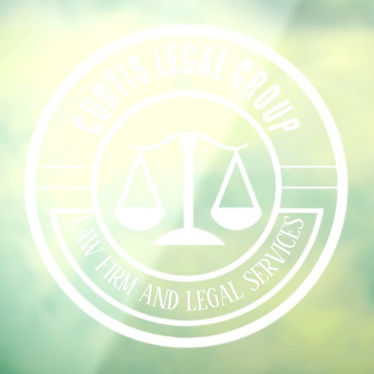 Rechtskantoor en juridische diensten Aangepaste be Raamsticker (Vel 3)