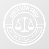 Rechtskantoor en juridische diensten Aangepaste be Raamsticker (Vel)