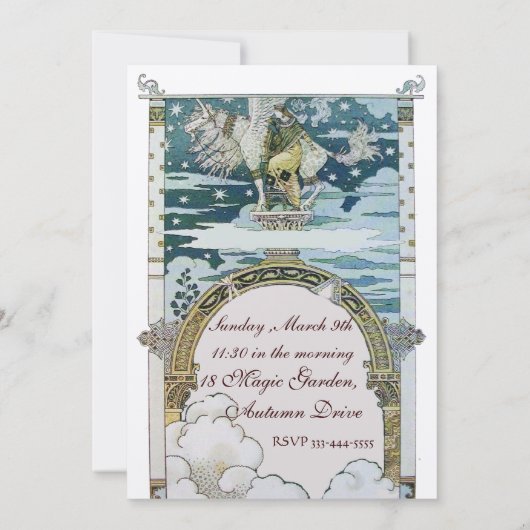 RECHTSMAATREGEL VAN DE UNICORN VRIJGEZELLENFEEST P KAART (Achterkant)