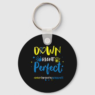 Rechtsonder Perfect - Down Syndrome Awareness Ribb Sleutelhanger
