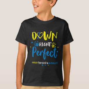Rechtsonder Perfect - Down Syndrome Awareness Ribb T-shirt