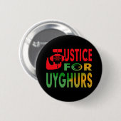 RECHTSPRAAK VOOR UYGHURS RONDE BUTTON 5,7 CM (Voorkant /achterkant)