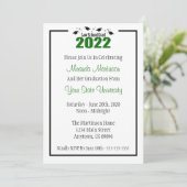 Rechtsschool 2022 Afstuderen Invite (Groene Petten Kaart (Staand voorkant)