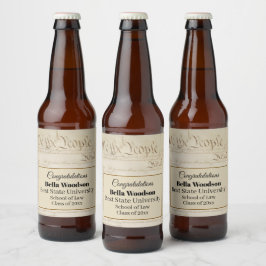 Rechtsschool Advocaat Parajurist Afgestudeerd Gron Bier Etiket
