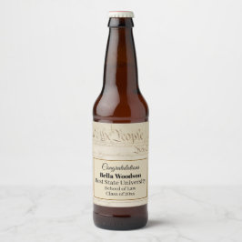 Rechtsschool Advocaat Parajurist Afgestudeerd Gron Bier Etiket