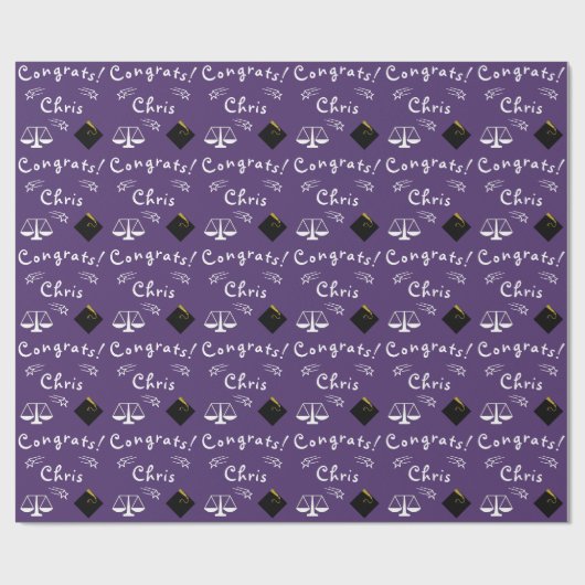 Rechtsschool Afstudeerder Gift Cadeaupapier (Vlak)