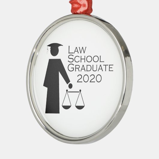 Rechtsschool Afstuderen 2020 Metalen Ornament (Links)