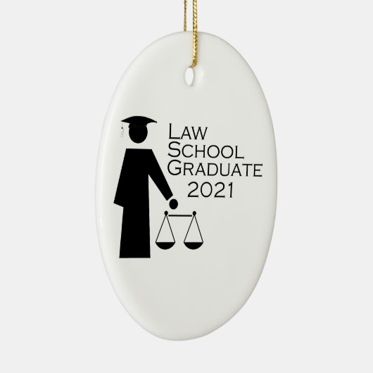 Rechtsschool Afstuderen 2021 Keramisch Ornament (Rechts)