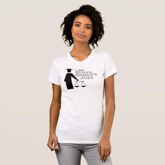 Rechtsschool Afstuderen 2022 T-shirt (Voorkant volledig)