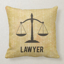 Rechtsschool Afstuderen Congrats Scale of Justice Kussen