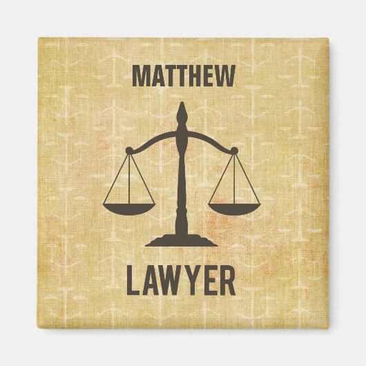 Rechtsschool Afstuderen Congrats Scale of Justice Magneet (Voorkant)