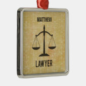 Rechtsschool Afstuderen Congrats Scale of Justice Metalen Ornament (Rechts)