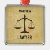Rechtsschool Afstuderen Congrats Scale of Justice Metalen Ornament (Voorkant)