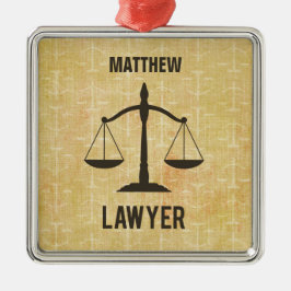 Rechtsschool Afstuderen Congrats Scale of Justice Metalen Ornament