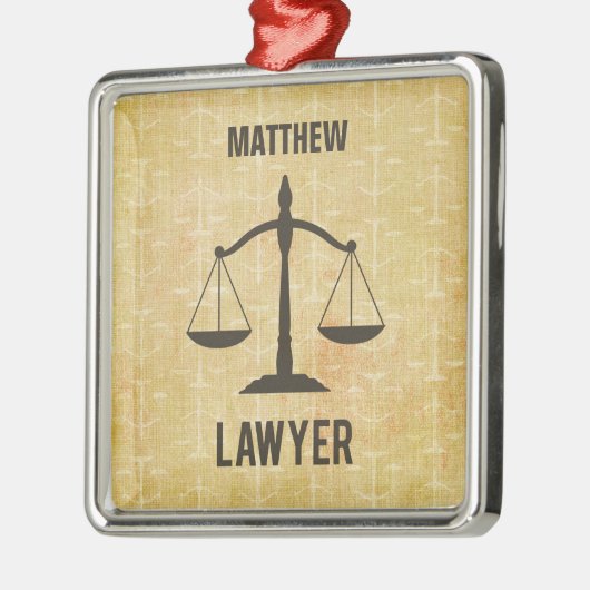 Rechtsschool Afstuderen Congrats Scale of Justice Metalen Ornament (Links)