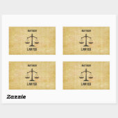 Rechtsschool Afstuderen Congrats Scale of Justice Rechthoekige Sticker (Vel)