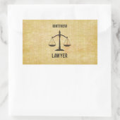 Rechtsschool Afstuderen Congrats Scale of Justice Rechthoekige Sticker (Tas)