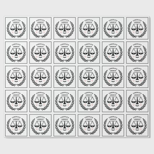 Rechtsschool Afstuderen Gift Cadeaupapier (Vlak)