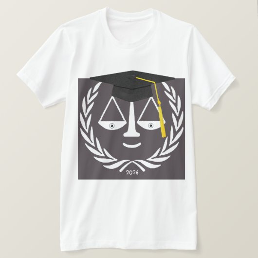 Rechtsschool Afstuderen Gift T-shirt (Design voorkant)