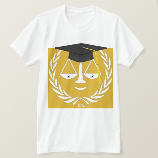 Rechtsschool Afstuderen Gift T-shirt (Design voorkant)