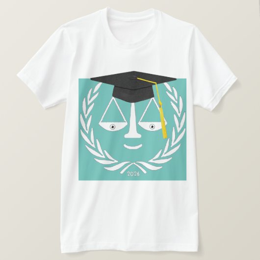 Rechtsschool Afstuderen Gift T-shirt (Design voorkant)