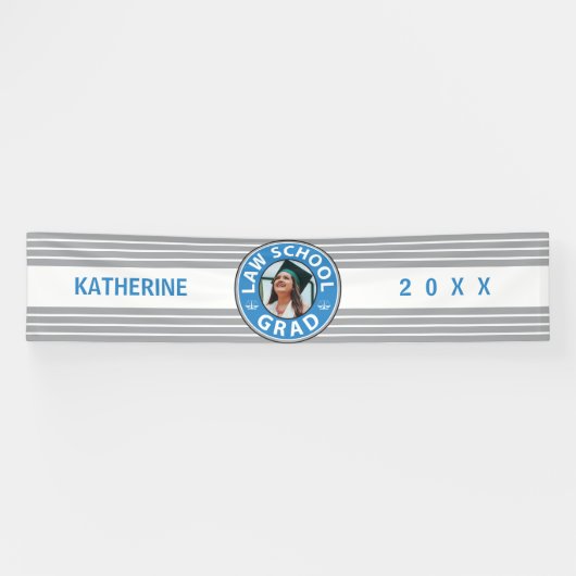 Rechtsschool - Afstuderen - Persoonlijke foto Spandoek (Horizontaal)