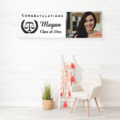 Rechtsschool Afstuderen Schalen van Justitie Spandoek (Insitu)