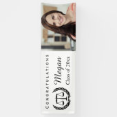 Rechtsschool Afstuderen Schalen van Justitie Spandoek (Verticaal)