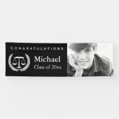 Rechtsschool Afstuderen Schalen van Justitie Spandoek (Horizontaal)