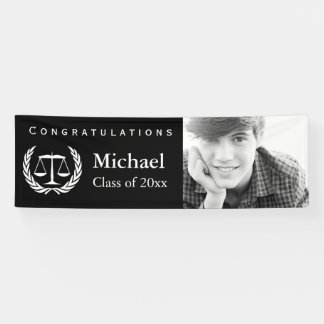 Rechtsschool Afstuderen Schalen van Justitie Spandoek