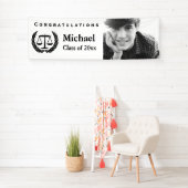 Rechtsschool Afstuderen Schalen van Justitie Spandoek (Insitu)