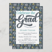 Rechtsschool Afstuderen Uitnodiging Advocaat Gray  (Voorkant / Achterkant)