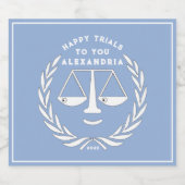 Rechtsschoolverlaters Sparkling Wijnetiket (Enkel label)