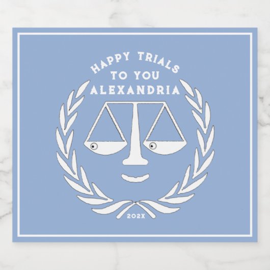 Rechtsschoolverlaters Sparkling Wijnetiket (Enkel label)