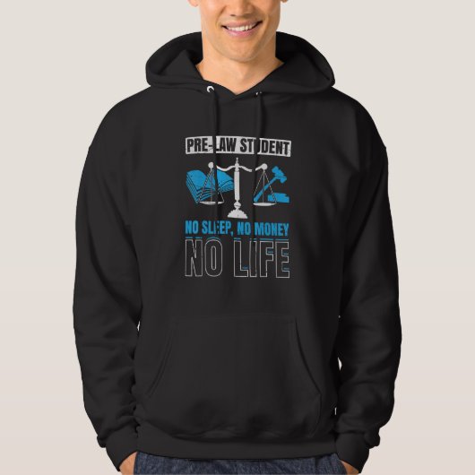 Rechtsstudent Rechtstudent Aankomend Advocaat Hoodie (Voorkant)