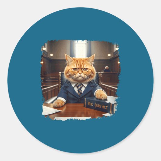 Rechtsstudent School Gerechtigheid Meme Ronde Sticker (Voorkant)
