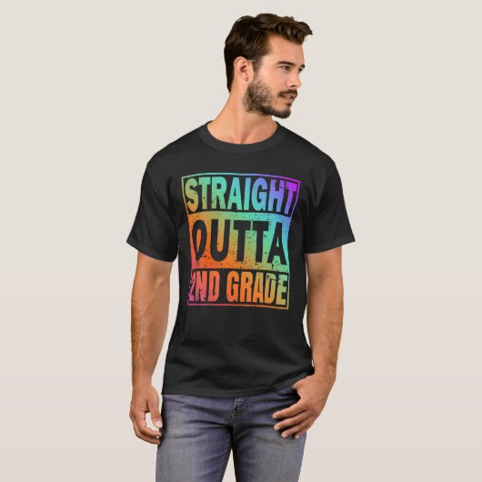 Rechtstreeks 2e graad 2e graad Grote Graduatio T-shirt (Voorkant volledig)
