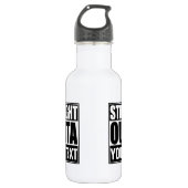 Rechtstreeks aangepast waterfles  (Voorkant)