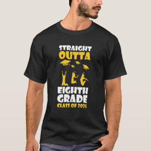 Rechtstreeks acht graden van 2025 Afstuderen T-shirt