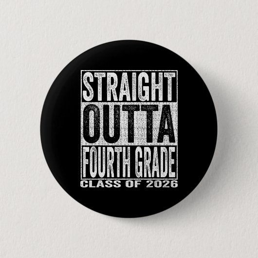 Rechtstreeks afgestudeerd aan de vierde klas Grapp Ronde Button 5,7 Cm (Voorkant)