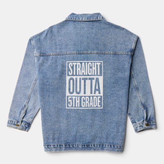 Rechtstreeks Afstuderen vijfde graad Denim Jacket (Achterkant)