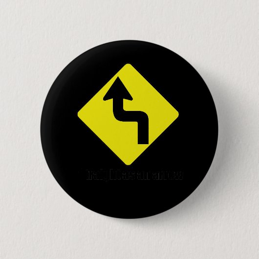 RECHTSTREEKS ALS ARROW RONDE BUTTON 5,7 CM (Voorkant)