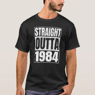 Rechtstreeks buiten 1984 38e verjaardag 38 jaar ou t-shirt