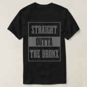Rechtstreeks buiten de Bronx NYC New York City Vin T-shirt (Design voorkant)