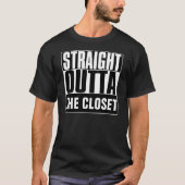 RECHTSTREEKS BUITEN DE CLOSET T-SHIRT (Voorkant)