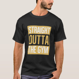 Rechtstreeks buiten de fitness van de gym-uitwerki t-shirt